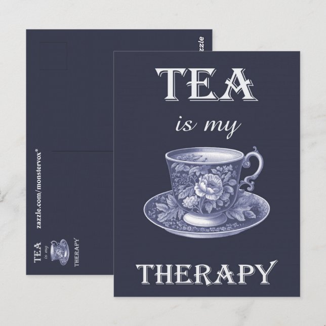 Tea är mitt vykort för terapi (Fram/baksida)