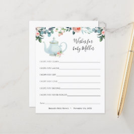 Tea Baby Shower Önskemål för Baby