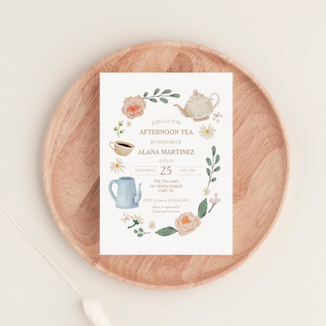 Tea Baby Shower på eftermiddagen | Budgetinbjudan Inbjudningar (Skapare uppladdad)