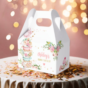 Tea Baby Shower Rosa Flower Girl Baby brinner Presentaskar