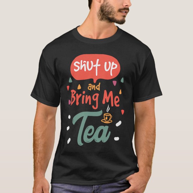 Tea Bag Steeping Warm Tea Drinker Matcha Slappna a T Shirt (Framsida)