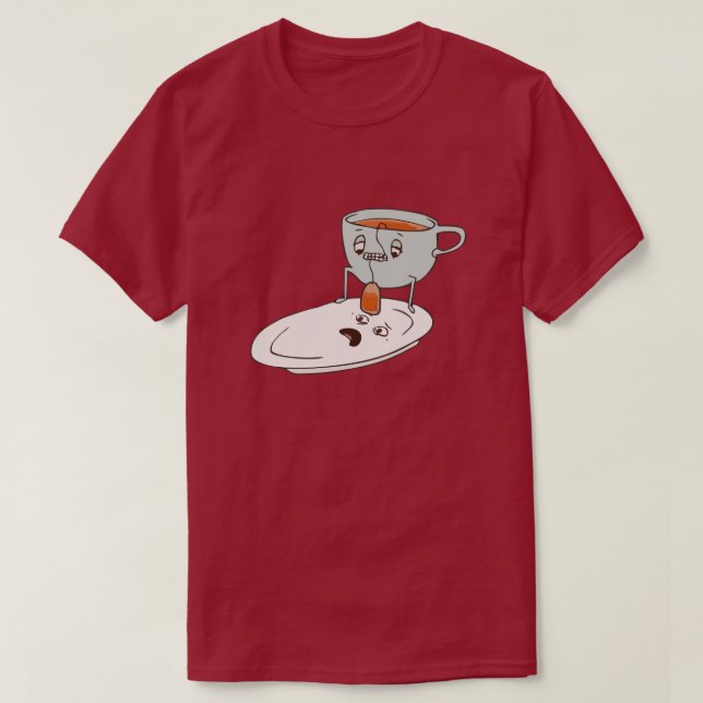 Tea Bagger Kopp och Plate Kitchen Humor Söndag T T-shirt (Design framsida)