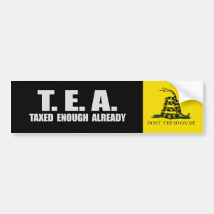 TEA - BESKATTAD TILLRÄCKLIGT REDAN T-shirt Bildekal
