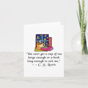 Tea & Bokar w Quote Notecard Kort