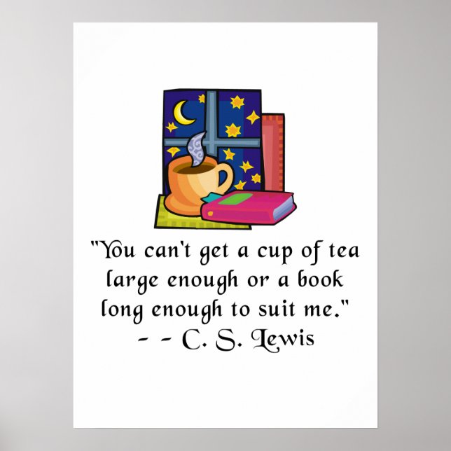Tea & Bokar w Quote Poster (Framsidan)