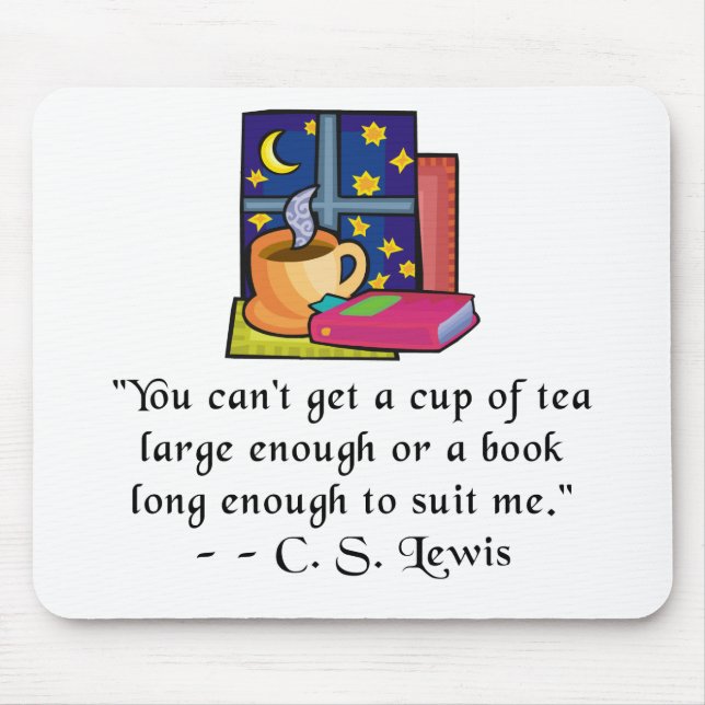 Tea- & bokw-citationstecken Mousepad Musmatta (Framsidan)