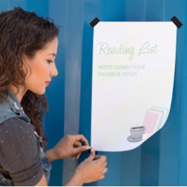 Tea & Books Bridal Shower Reading List Poster