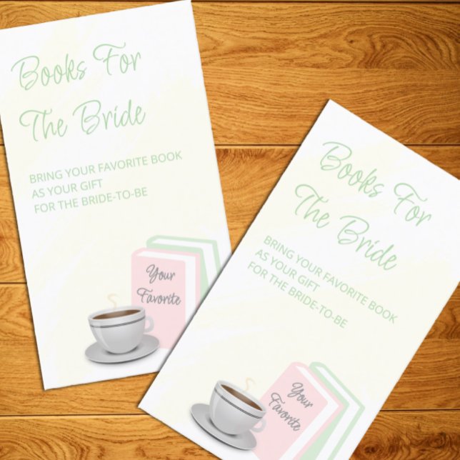 Tea & Books Bröllopsdusch Böcker till bruden Tilläggskort (Skapare uppladdad)