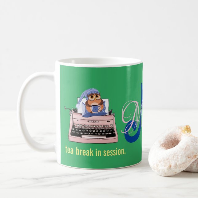 Tea Break Typewriter Mugg (Med munk)