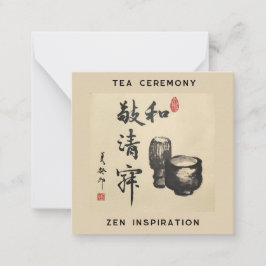Tea Ceremony/Zen inspiration Anteckningskort