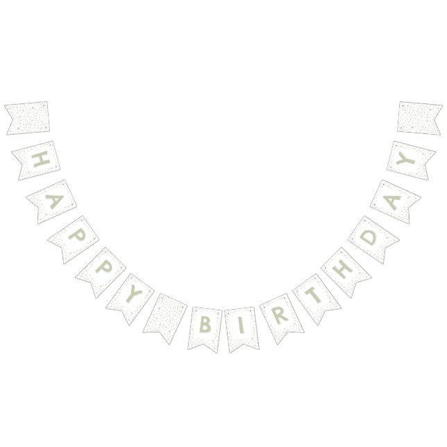 Tea Confetti Watercolor Dots Bunting Flagga (Alla)