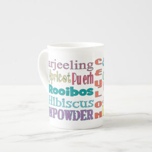 Tea Connoisseur Typography Tea Types Benporslin Mugg