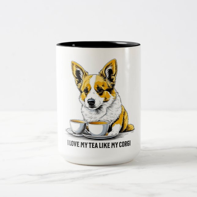 Tea & Corgi Två-Tonad Mugg (Center)