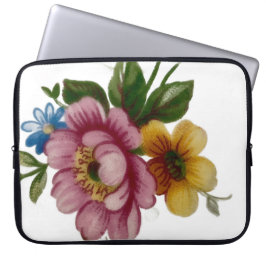 Tea Cup Floral Bouquet Laptop Fodral