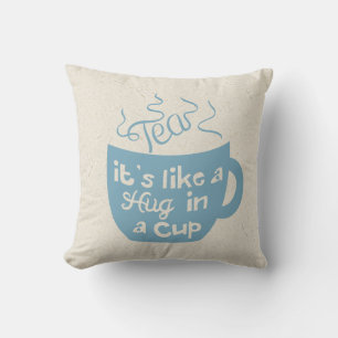 Tea Det är som en kram i Kopp Kudde