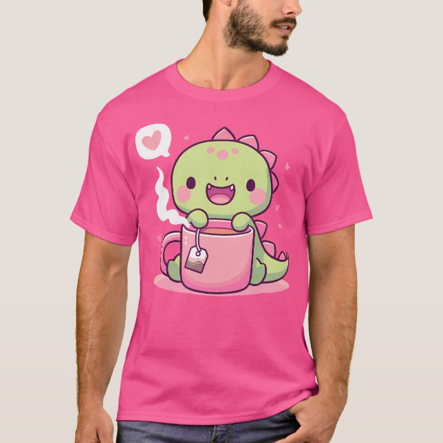 Tea Dino Tea Rex Pun T Shirt (Framsida)