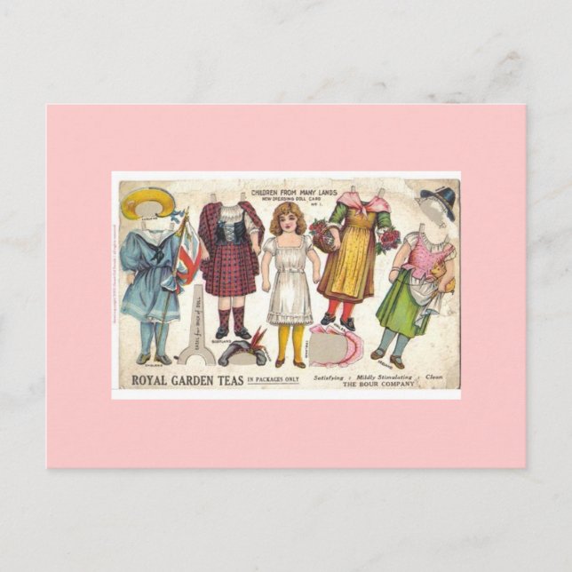 Tea Dolls Postcards Vykort (Framsida)