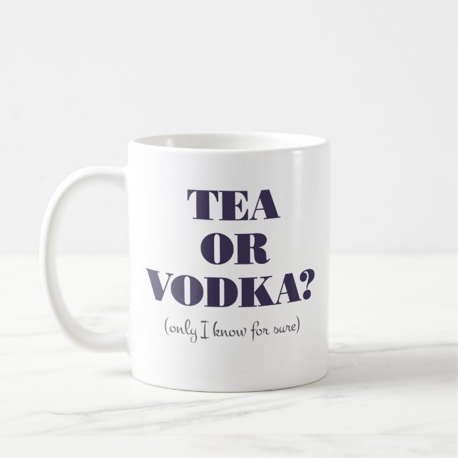 Tea eller Vodka?Mugg Kaffemugg (Vänster)