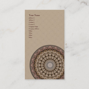 Tea färgad Mandala •, Vertikal visitkort