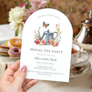 Tea Flowers Bröllopsdusch-inbjudan Inbjudningar