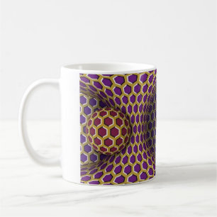Tea för drink för optisk illusiontrickrotation kaffemugg