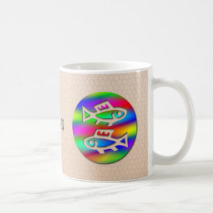 Tea för fisk för regnbåge för Pisces Kaffemugg