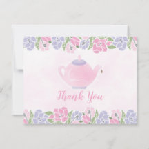 Tea för för baby showertack för två tekanna kort