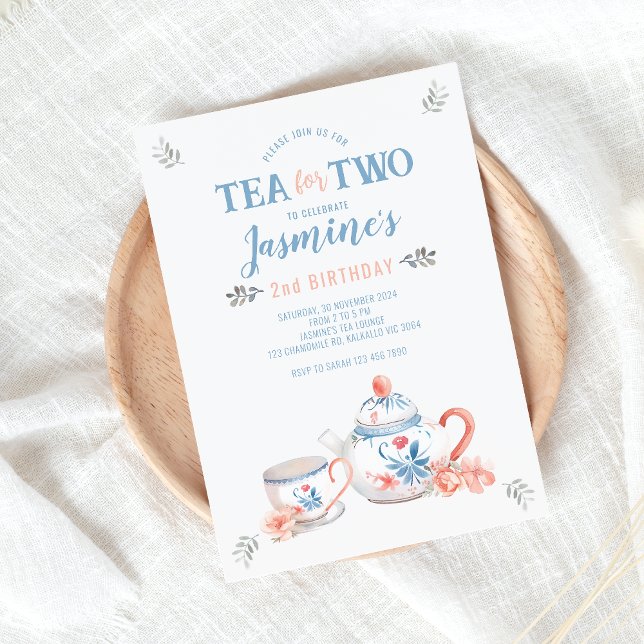 Tea för inbjudan till två födelsedagar (Skapare uppladdad)