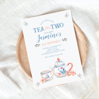 Tea för inbjudan till två födelsedagar