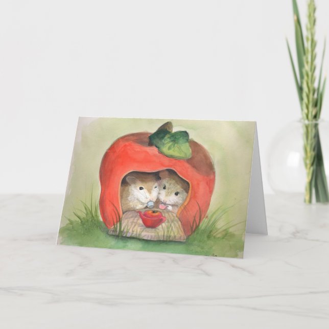 "Tea för" kort för hälsning två (Framsida)