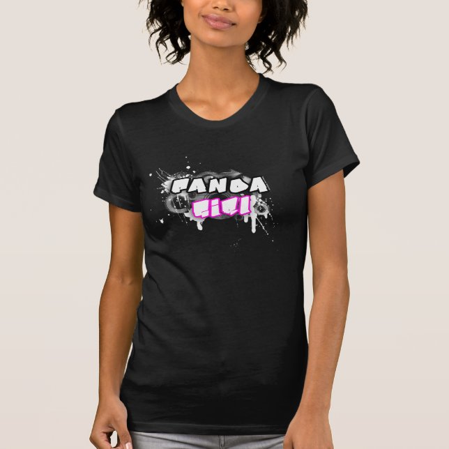 Tea för Pandaflickasvart T-shirt (Framsida)