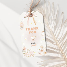 Tea for Three Birthday Invitation for Girls Presentetikett