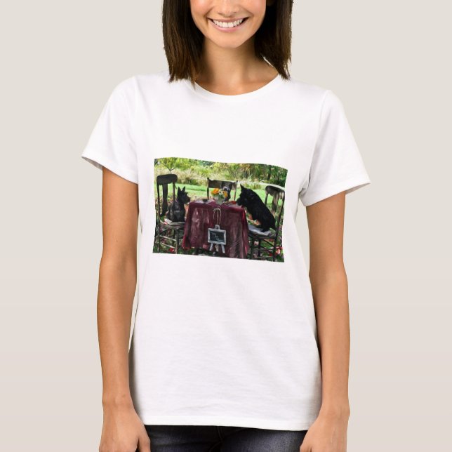 Tea för tre t shirt (Framsida)