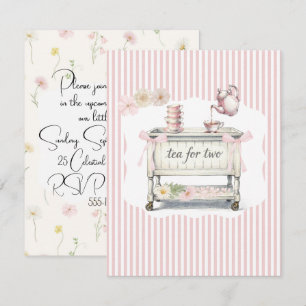 Tea för två baby shower digital nedladdning inbjudningar