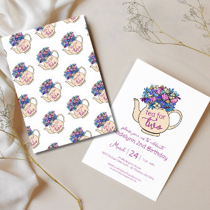 Tea för två Blommigtars andra inbjudan till födels