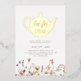 Tea för två Blommigtars födelsedag - Guld