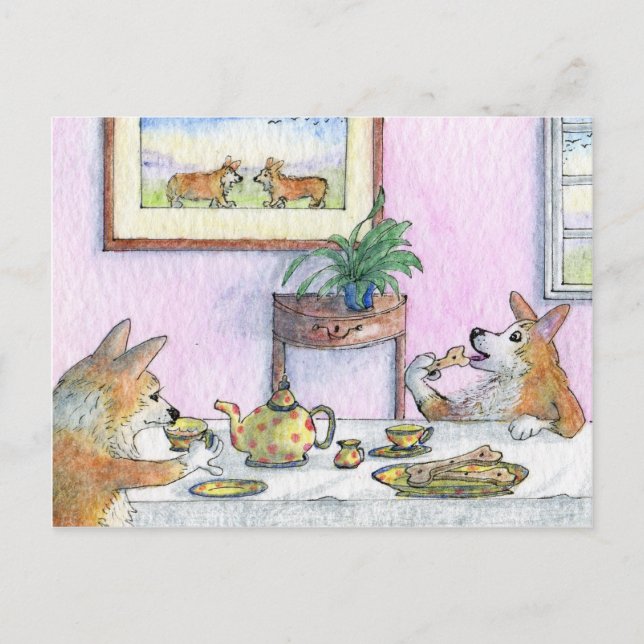 Tea för två vykort (Framsida)