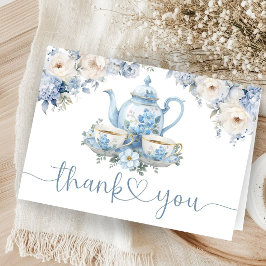 Tea For Two Baby Shower Pojke Falt Tackkort