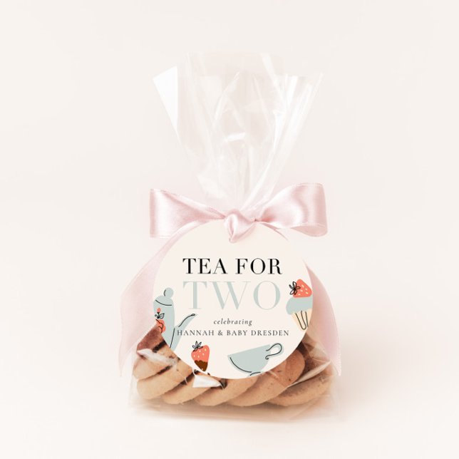 Tea for Two | Babykläder för Tea Party Gåvor Etiketter (Skapare uppladdad)
