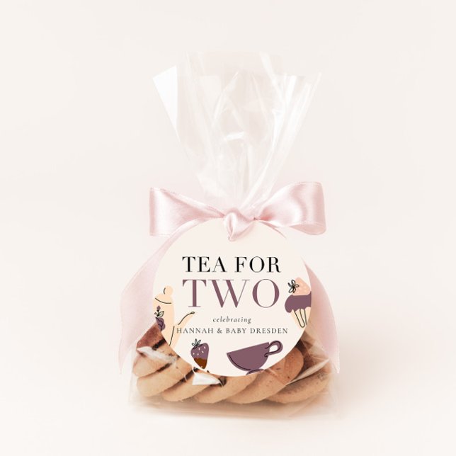 Tea for Two | Babykläder för Tea Party Gåvor Etiketter (Skapare uppladdad)
