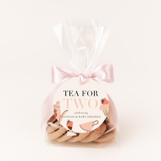 Tea for Two | Babykläder för Tea Party Gåvor Etiketter (Skapare uppladdad)