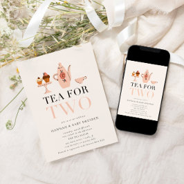 Tea for Two | Babykläder för Tea Party Inbjudningar