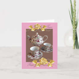 Tea for Two Note Card Tack Kort