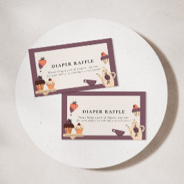 Tea for Two | Tea Party Baby Shower Diaper Raffle Tilläggskort