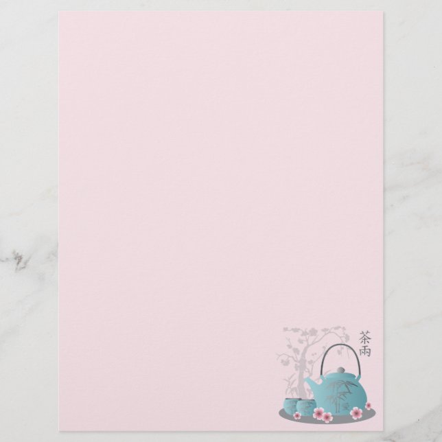 "Tea for two" Tea set och blommor (Framsida)