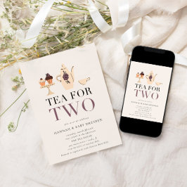 Tea for Two | Violet Tea Party Baby Shower Inbjudningar