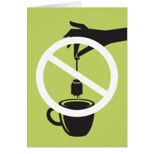 Tea hänger lös hälsningskort