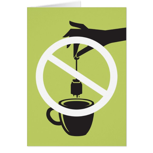 Tea hänger lös hälsningskort (Framsidan)