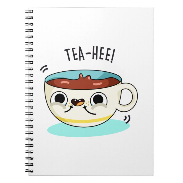 Tea Hee Roligt Tea Kopp Puns  Anteckningsbok (Framsidan)