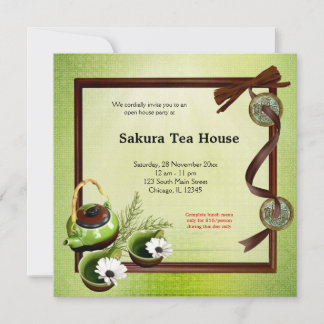 Tea House Grand Open Inbjudningar